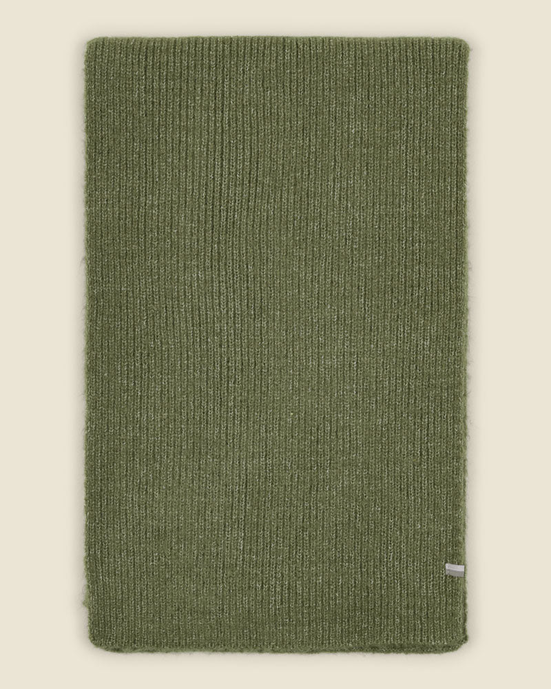 Larsson &amp; Co Men’s Oulu Sage Mixed Yarn Scarf &amp; Beanie Set