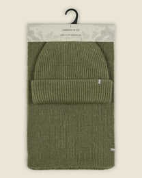Oulu - Mixed Yarn Scarf &amp; Beanie Set