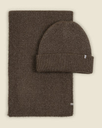 Vanda - Mixed Yarn Scarf &amp; Beanie Set