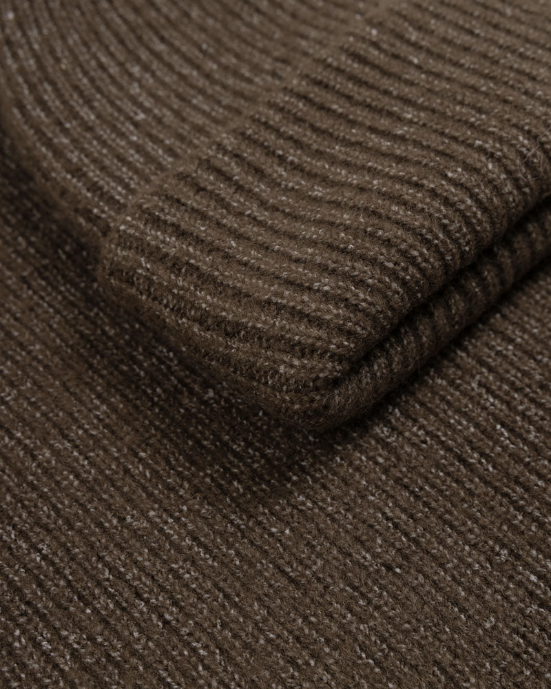 Larsson &amp; Co Men’s Vanda Brown Mixed Yarn Scarf &amp; Beanie Set