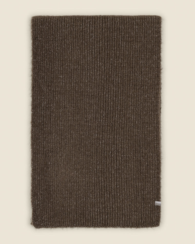 Larsson &amp; Co Men’s Vanda Brown Mixed Yarn Scarf &amp; Beanie Set