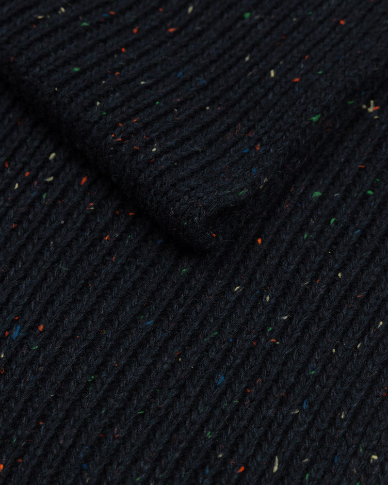 Larsson &amp; Co Men’s Pemar Navy Nep Wool Blend Boxed Scarf