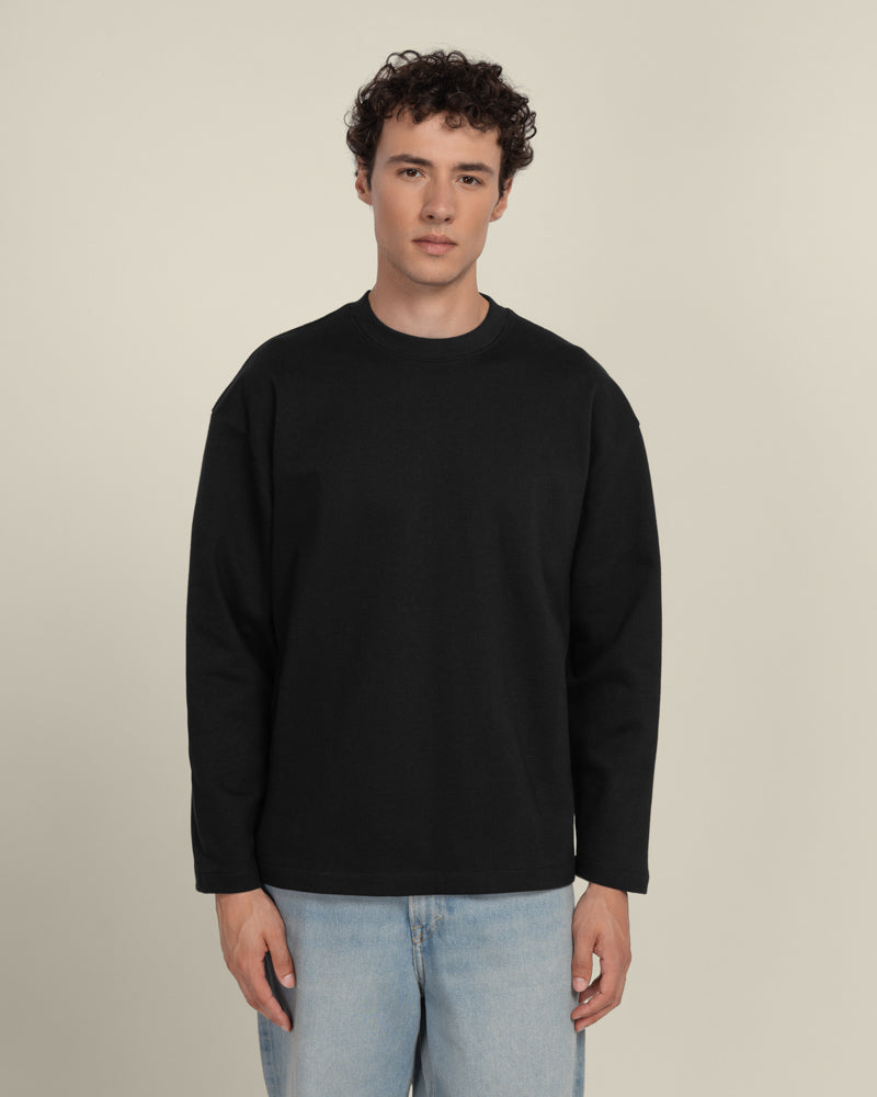 Praesto - Oversized Stepped Hem Sweatshirt