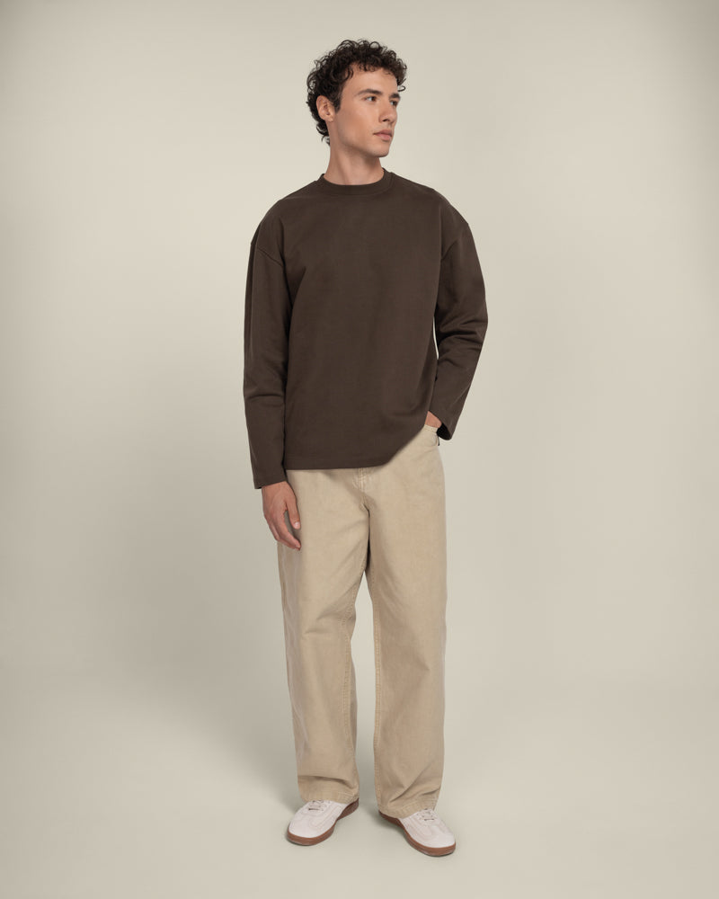 Praesto - Oversized Stepped Hem Sweatshirt