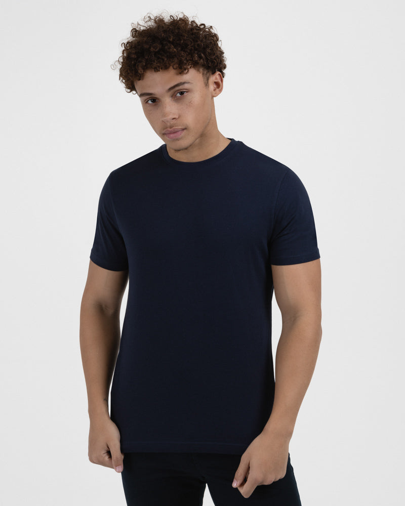 Navy, Grey &amp; White 3 Pack Short Sleeve T-Shirts
