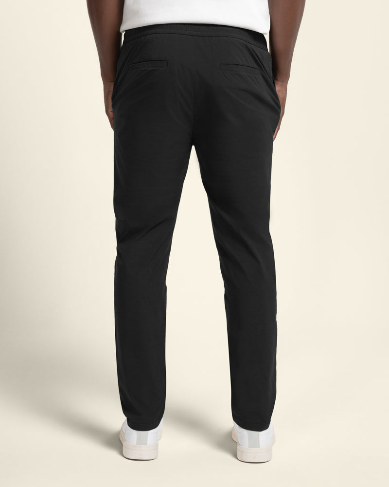 Larsson & Co Men's Slim Fit Drawstring Waist Stretch Nylon Trouser