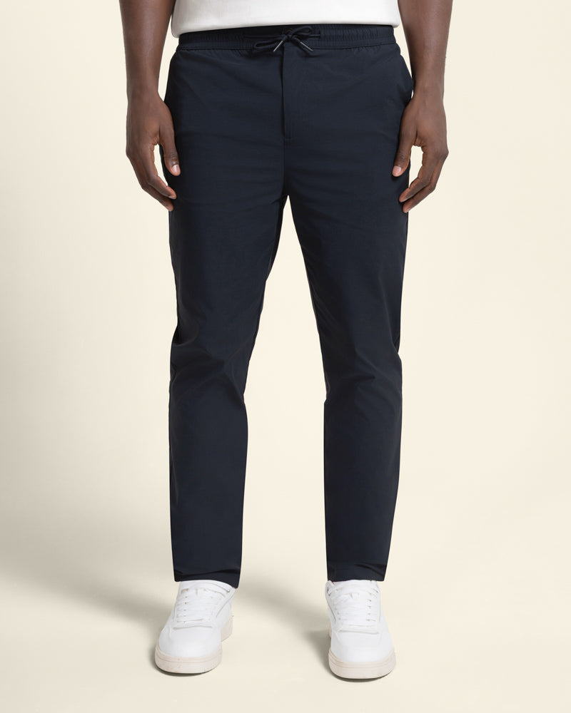 Larsson & Co Men's Slim Fit Drawstring Waist Stretch Nylon Trouser