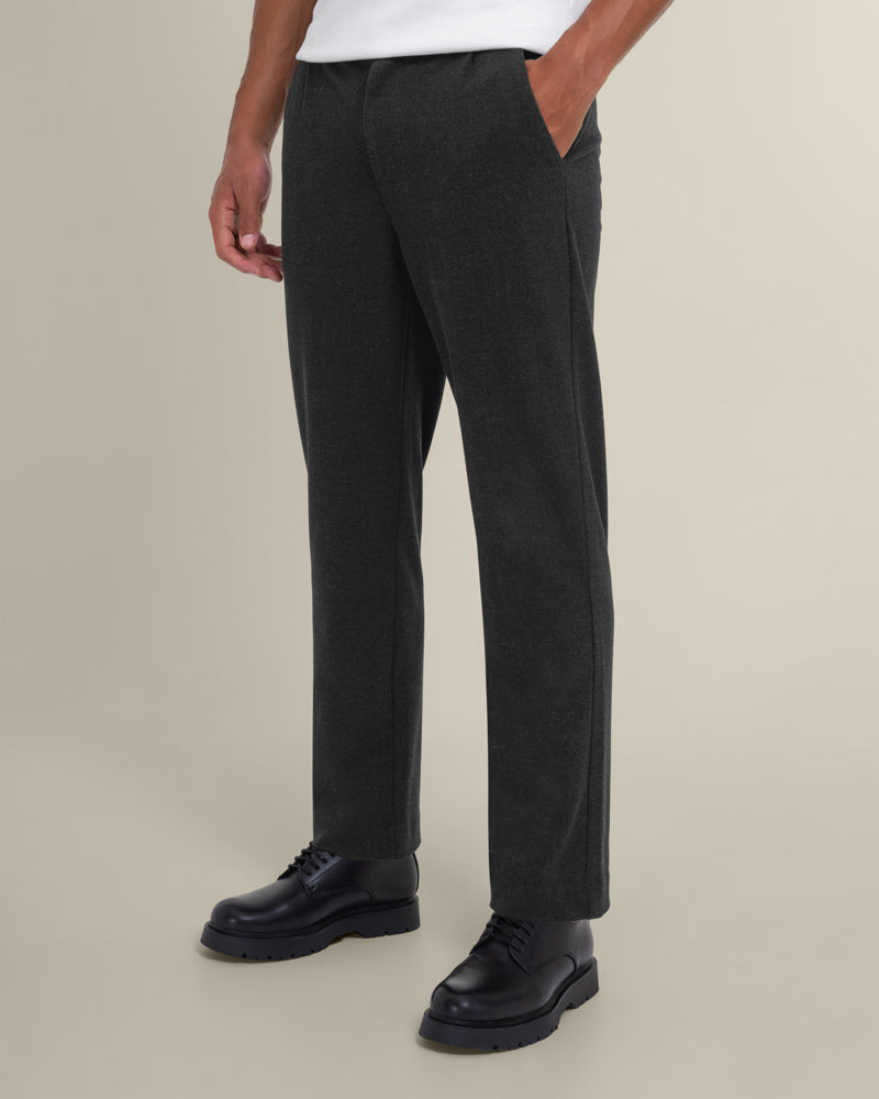 Larsson &amp; Co Men’s Malov Charcoal Jersey Casual Trouser