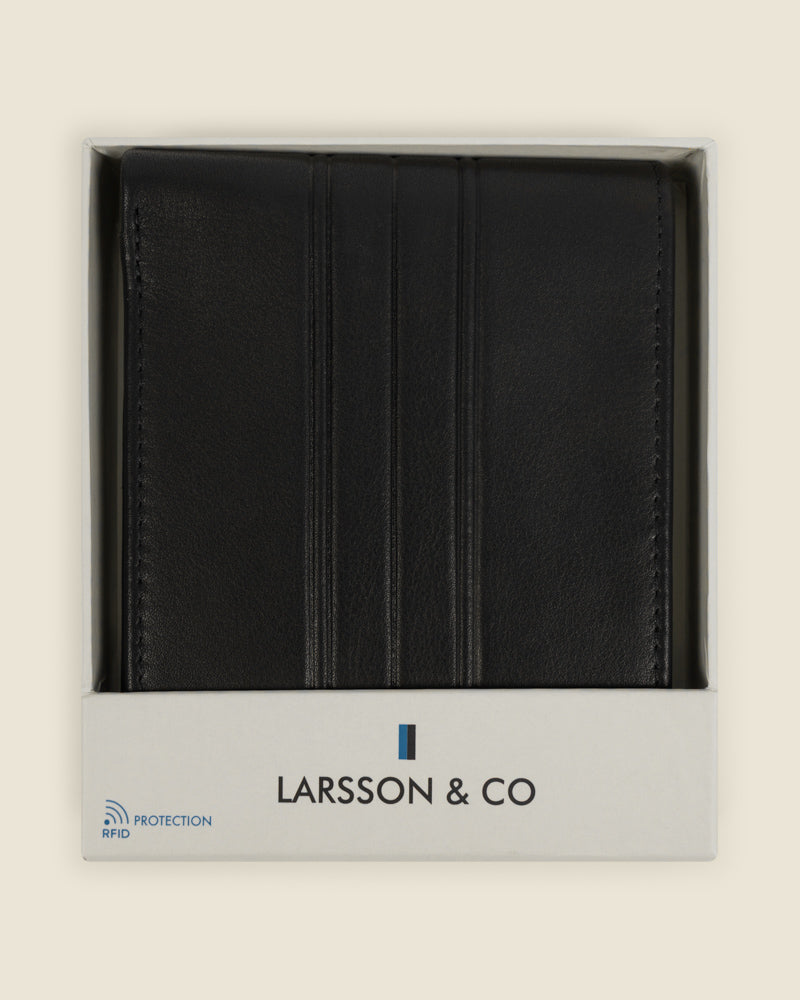 Kemi - Leather Wallet With Embossed Stripe