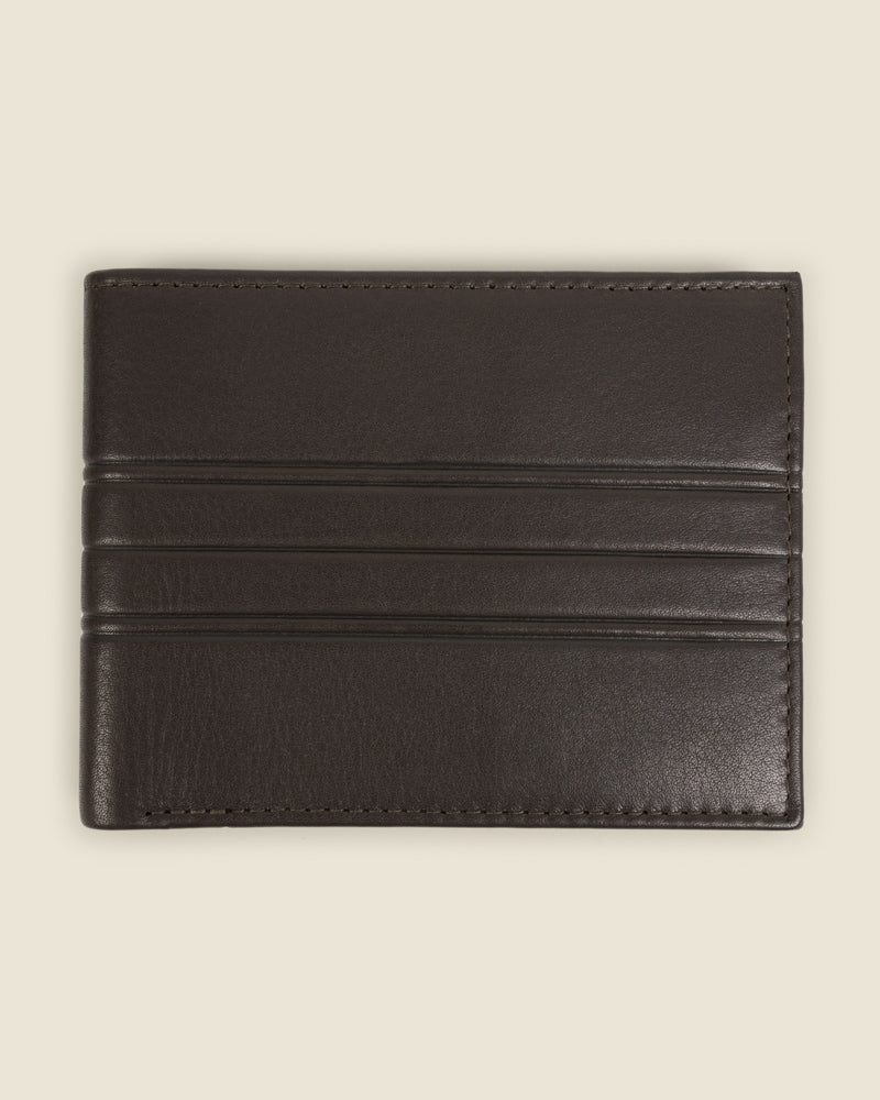 Kemi - Leather Wallet With Embossed Stripe