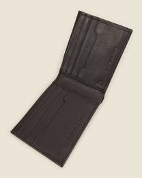 Kemi - Leather Wallet With Embossed Stripe