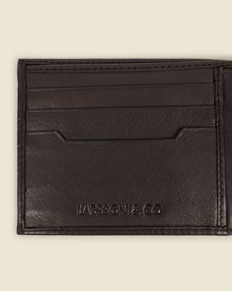 Kemi - Leather Wallet With Embossed Stripe