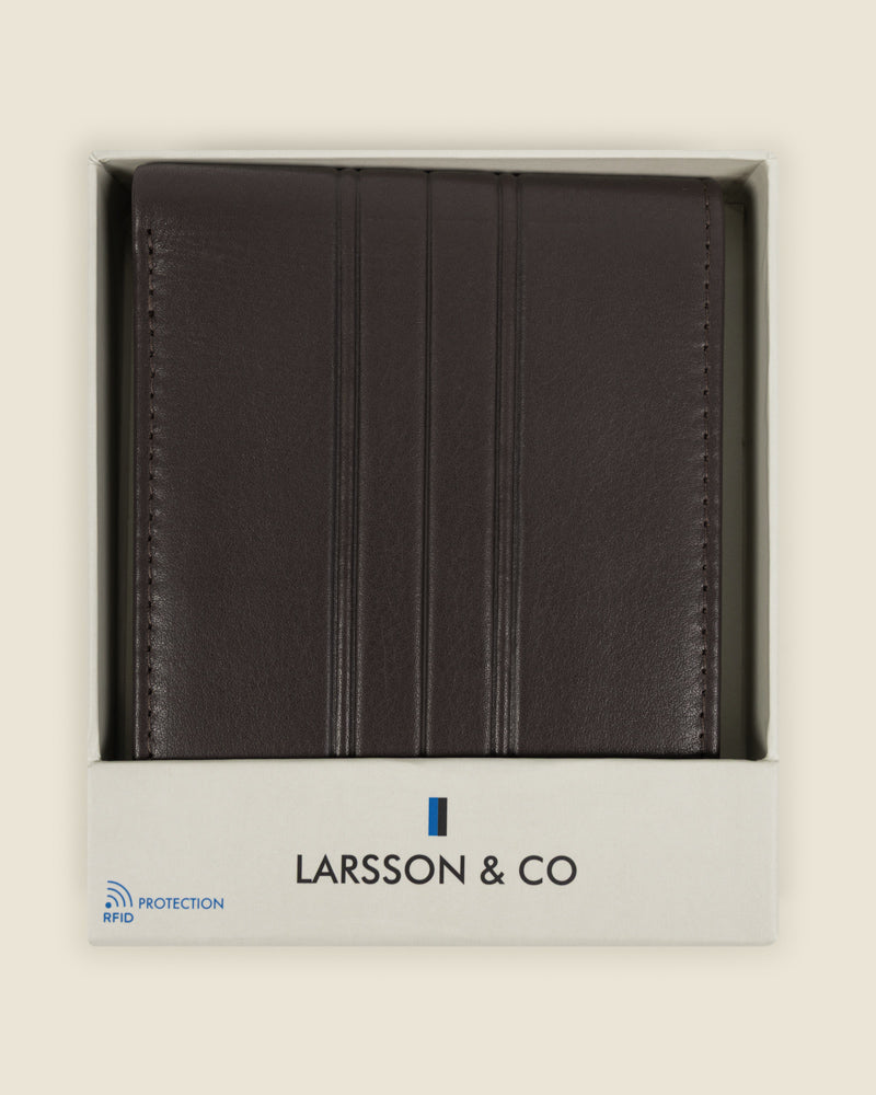 Kemi - Leather Wallet With Embossed Stripe