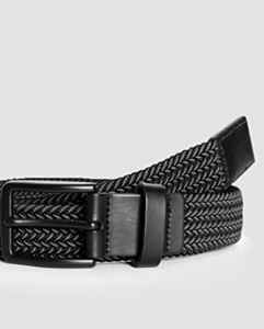 Black and Grey Braided Belt