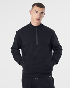Panelled Sleeve ¼ Zip Sweatshirt